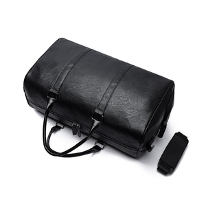 Wholesale Custom Men Stylish PU Leather Waterproof Weekend <b>Overnight</b> Sport Fitness Gym Duffle Travel <b>Bag</b> with Shoes Compartment - Product Image 3