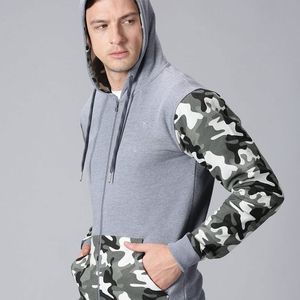 Sweat-shirts d'hiver pour hommes de haute qualité 100% coton avec fermeture éclair, broderie, impression par transfert thermique, tissu polaire, couleurs et logo personnalisables - Product Image 4