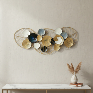 Décoration murale moderne de luxe 2026 : Ornements métalliques ronds de qualité supérieure, dernière collection - Product Image 1