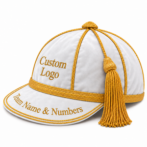Casquettes de club de rugby personnalisées en gros, casquette de présentation en velours, casquette de récompense sportive, casquette à pompon suspendu, casquette de club sportif brodée sur mesure - Product Image 4
