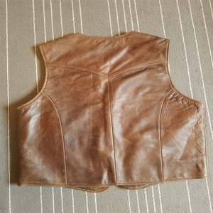 Chaleco Informal de Cuero Genuino para Hombre, Cuello Mao, Transpirable, Verano, Multibolsillos, Ropa de Trabajo, Fotografía, Pesca, Sin Mangas - Product Image 3