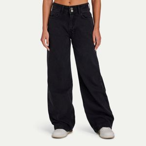 Pantalones Vaqueros Anchos de Moda para Mujer, Estilo Desgastado, Cintura Baja, con Impresión de Logotipo Personalizado - Product Image 2