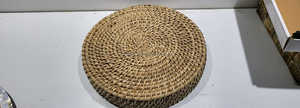 Natural Hand-Woven <b>Wood</b> Reusable Storage <b>Basket</b> Box Fruit Tray Water Cup Teacup Tray Snacks Candy Dried Fruit Home Office Use - Product Image 3