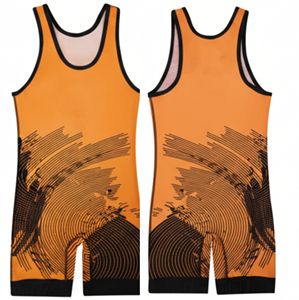 Combinaison de lutte personnalisée pour homme, sublimée, 85 % polyester, 15 % élasthanne, extensible, poids du tissu 220 g, entraînement adulte - Product Image 1