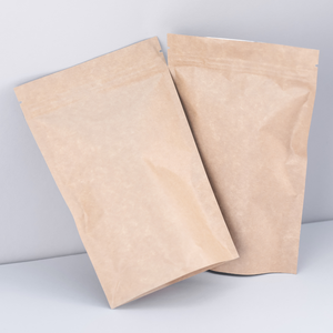 Pochette à fond plat en papier kraft écologique, emballage alimentaire premium recyclable, taille personnalisable, en provenance du Vietnam - Product Image 3