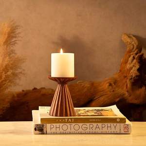 Support à bougies en bois de luxe pour décoration intérieure, idéal pour la maison, la table à manger et le salon, à prix avantageux. - Product Image 6