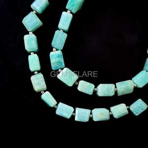 Natural Amazonite Faceted Tumble Gemstone Beads Wholesale Amazonite Loose Nuggets Shape Beads 5x7-6x8MM For Jewelry Making Bulk - Product Image 1