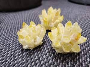 Cristal de Cuarzo Citrino Fantasma Amarillo, Grado Clúster, Redondo, Natural, Piedra Energética Curativa, Gujarat - Product Image 5