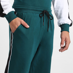 Autumn Winter Men's Sweat Suit Lightweight Fleece Lining Hoody Joggers Set Warm Athletic Tracksuit Pullover Streetwear Solid - Product Image 6