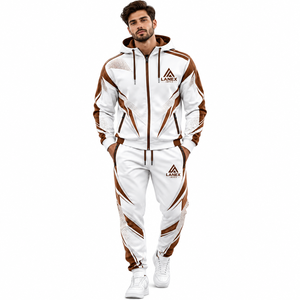 High Quality Custom Sublimation <b>Tracksuit</b> Set for Men Personalized Sports Training Jacket and Pants Full Print Team Uniform Set - Product Image 2