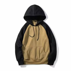 Men Raglan Sleeve Pullover Hoodies Heavyweight 350 GSM Cotton Fleece With Solid Color Regular Fit OEM ODM Manufacturer Supplier - Product Image 3