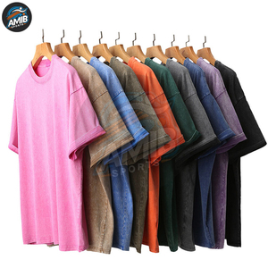 Camisetas de Hombre de Nuevo Estilo Oversize con Lavado Ácido, Tejido Resistente, Térmicas, de Color Liso, con el Mejor Diseño y Cuello Ringer - Product Image 2