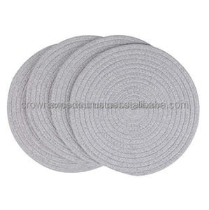 Napperon en bambou et rotin tissé à la main, dernier modèle, coton naturel et corde en papier pour la maison ou le mariage, prix - Product Image 3