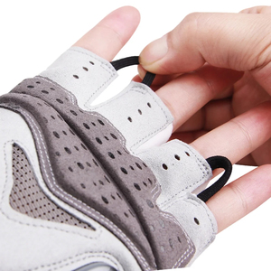 Custom Design <b>Half</b> Finger Cycling Gloves Non <b>Slip</b> Stretch Polyurethane Coated Unisex Cycling Gloves With Dot Pattern - Product Image 6