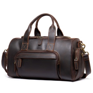 Custom Vintage <b>Large</b> Capacity <b>Holdall</b> Duffel Bag Genuine Leather Weekender Overnight Travel Bag Leather <b>Men</b> Duffel Bag - Product Image 1