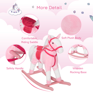 Cavallo a dondolo in legno per bambini - Product Image 3
