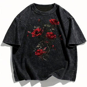 T-shirt classique à imprimé de personnage sur coton surdimensionné à manches longues, style streetwear décontracté - Product Image 1