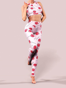 Nuevo diseño de leggings de yoga para gimnasio con estampado por sublimación, conjunto de yoga de cintura alta para mujer - Product Image 2