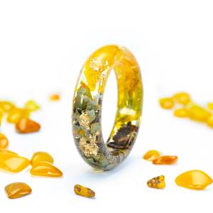 Bague géométrique chrétienne en résine faite à la main Premium MN EXPORTS, bijou élégant et tendance, ajustable, design unique, cadeau - Product Image 2