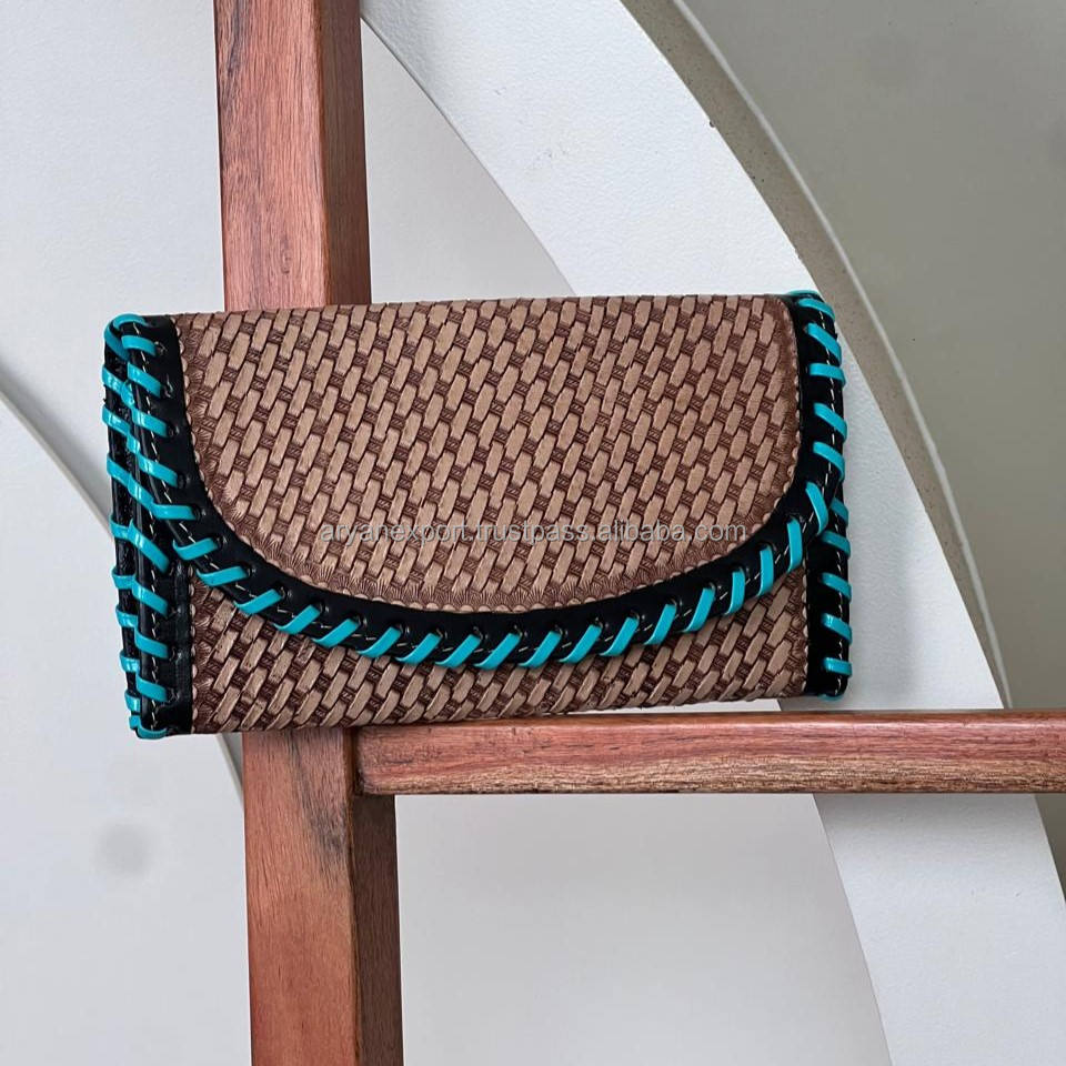 Brown With Turquoise Stich