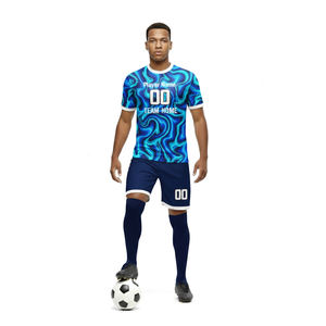 Uniforme de Fútbol Unisex Personalizado, Nuevo Diseño, Conjunto de Equipo Personalizado, 100% Poliéster, Impresión por Sublimación Completa, Apliques, Protección UV - Product Image 1