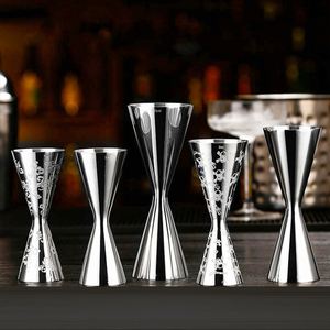 1oz/2oz <b>Engraved</b> Non-Welding Mr.Slim Bar Cocktail Jigger 304 Stainless Bartender Metal Ounce Cup With Measurement Markings - Product Image 3