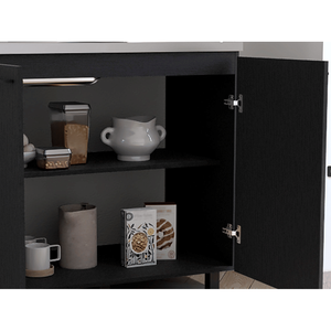 Napoles 2 Ripiano da Banco in Acciaio Inox con Interno Nero e Mobiletto con Lavello per Cucina - Product Image 4