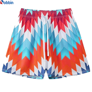 Pantalones Cortos Deportivos Cómodos para Hombre, Pantalones Cortos de Verano con Estampado Personalizado, Color Sólido, Sublimación, Malla, Ropa de Playa, Cintura Elástica - Product Image 1