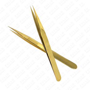 OEM Pearl Gold Eyelash Extension Tweezers Stainless Steel Precision Pointed Tip Lash <b>Tool</b> for Beauty Professionals - Product Image 2
