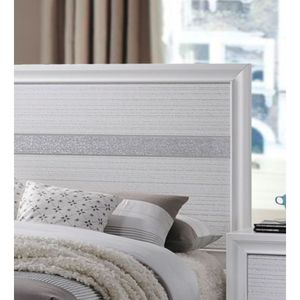 Letto matrimoniale in legno con contenitore in stile tradizionale, colore bianco - Product Image 5