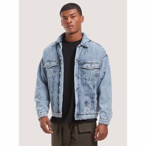 Veste en jean décontractée pour homme avec logo brodé personnalisé, plusieurs poches, boutons, veste de travail en denim pour l'hiver - Product Image 5