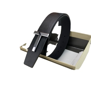 Nuevo Cinturón Casual de Cuero para Hombre, 100% Piel de Vacuno Genuina, Cómodo, Transpirable, con Letras de Diseño de Lujo, 3.8cm de Ancho, Cobre - Product Image 2