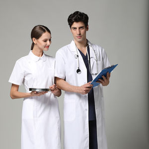 Blouse de laboratoire pour homme de qualité supérieure, grande taille, en tissu léger avec détection d'aiguilles, manches longues et grandes poches - Product Image 6