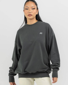เสื้อสเวตเชิ้ตผู้หญิงแบบหนา ทรงโอเวอร์ไซส์ คอกลม แขนยาว สไตล์วินเทจ - Product Image 4