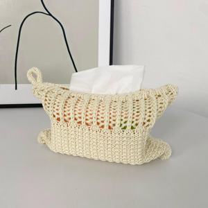 Boîte à mouchoirs en jute naturelle de qualité supérieure – Porte-mouchoirs décoratif fait main pour salon, bureau et table d'hôtel - Product Image 4