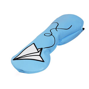 Blue Paper Airplane <b>Golf</b> Headcover PU Leather Driver Wood Club Cover Elastic Fit Waterproof Gift Hook-and-Loop Closure - Product Image 4
