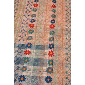 Lavinas Boho Kantha Suzani Embroidered <b>Quilt</b> Handmade Vintage Cotton Floral Eco-Friendly Washable All-Season Home Bedspread - Product Image 3