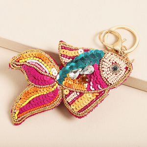 Colorful Handmade Embroidery Beaded Keychain Eco-Friendly Classic Stylish Luxury <b>Key</b> <b>Ring</b> <b>Bag</b> Decoration - Product Image 2