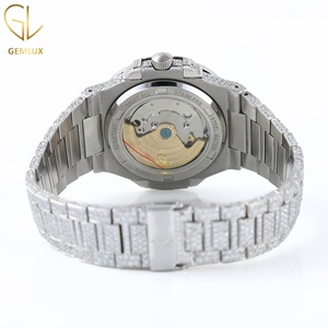 Montre pour homme de qualité supérieure, entièrement sertie de diamants Moissanite D VVS, cadran coussin style Hip Hop, passe le testeur de diamants - Product Image 3