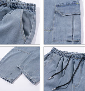 Jeans Vintage de Moda Urbana, Lavados, Holgados y Extra Grandes para Hombre, Venta al Por Mayor, Jeans Desgastados para Hombre - Product Image 3