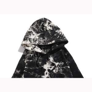 Custom Design <b>Tie</b>-Dye Solid 100% Cotton French Terry Pullover Hoodie with Pocket Regular Fit 360g Fabric for <b>Men</b> - Product Image 3