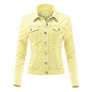 Custom <b>Women</b> Denim <b>Jacket</b> Pearl Buttons Beaded Design Autumn/Winter Washed Eco-Friendly Elegant Casual Outerwear Customizable - Product Image 3