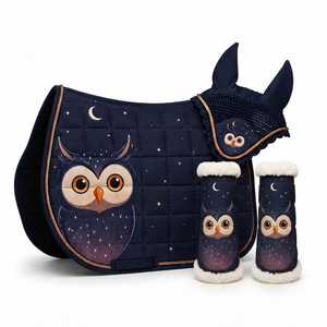 Juego de almohadillas para silla de montar Owl & Moon |   Botas Celestial Kids Matchy Fly Veil - Product Image 1