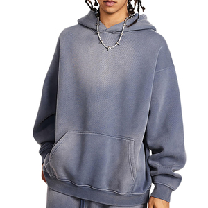 Sweat-shirts à capuche respirants pour homme, coupe classique, manches longues, 100% coton molletonné, entièrement personnalisables, écologiques, surdimensionnés - Product Image 1