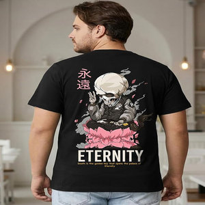 Camisetas de Algodón Grueso de 300 Gramos para Hombre, Camisetas Blancas Extra Grandes de Manga Corta para Hombre, Venta al por Mayor - Product Image 2