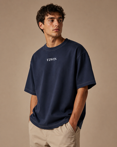 Camiseta Formal de Manga Corta con Cuello Redondo para Hombre F2WIN, Corte Regular, Negra, Poliéster/Algodón, Logotipo Frontal, Transpirable, 220g, Precio al por Mayor - Product Image 3
