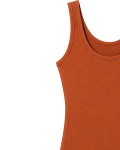 Manufacturer Rust Orange Tank <b>Top</b> With White Shorts Women Summer Casual Two Piece Lounge Wear Outfit Set Soft Stretch Fit Outfit - Product Image 3