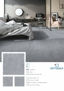 Carreaux de porcelaine polis classiques modernes 400x400mm 60x60cm revêtement de sol gris pour restaurants fonction brique réfractaire - Product Image 3