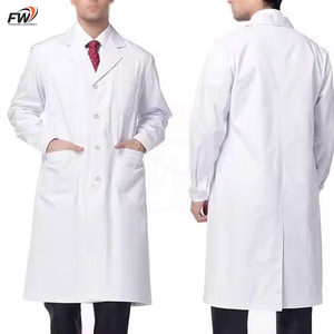 Latest Design Customizable High Quality Woven Cotton/polyester Men's Medical Lab Coat Hospital Use Uniforms Needle Detection - Product Image 3