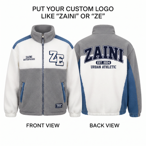 Premium 240 GSM Polyester Fleece <b>Men's</b> Running <b>Jacket</b> Half Zip Quick Dry Reflective Soft <b>Warm</b> Lavender Custom Logo Applique - Product Image 1